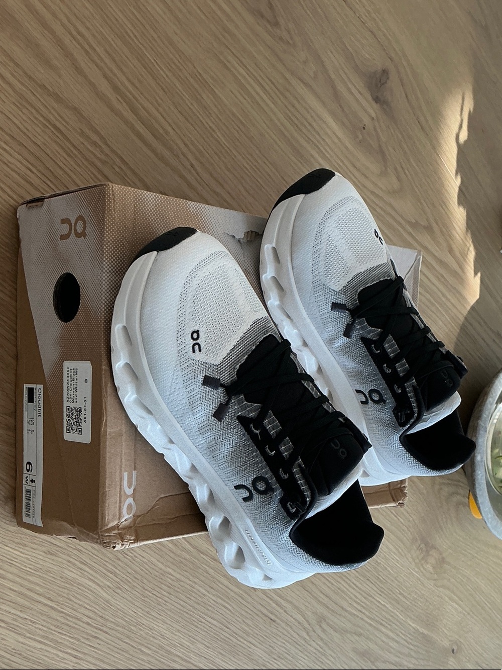 Brand new White and Black Cloud Sneakers